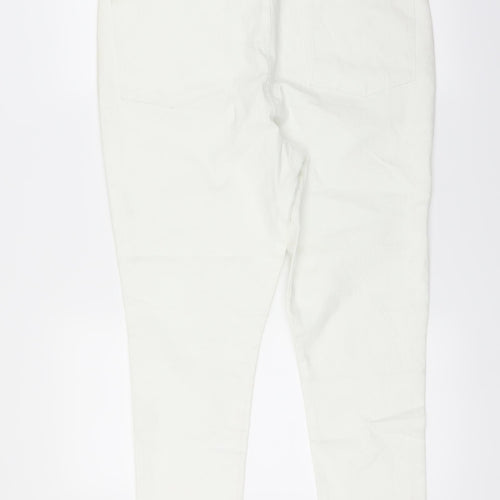 Preworn Womens White  Denim Straight Jeans Size 32 in L27 in