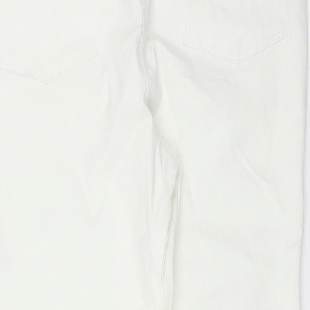 Preworn Womens White  Denim Straight Jeans Size 32 in L27 in