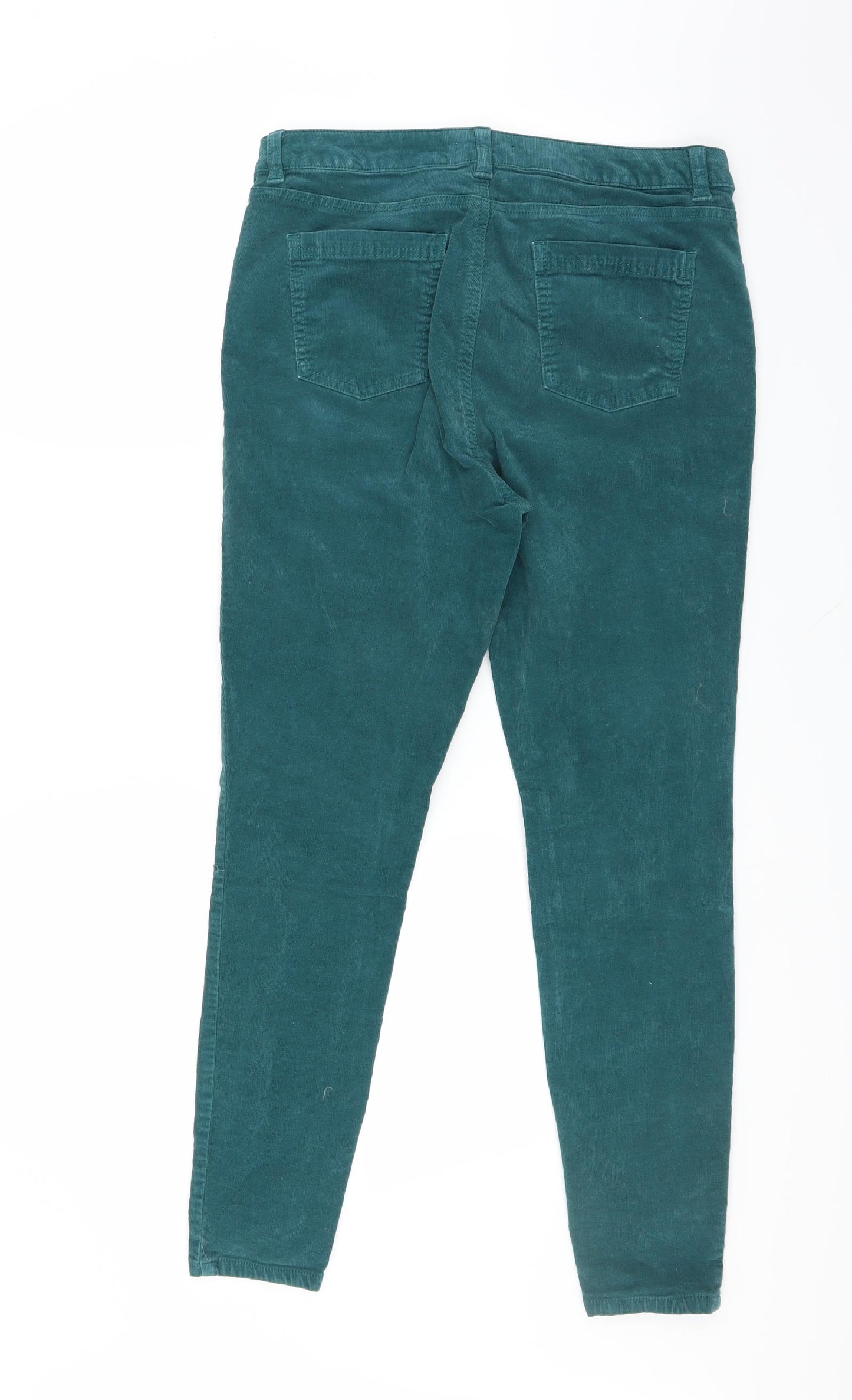 Sainsburys Womens Green  Corduroy Trousers  Size 12 L27 in