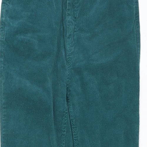 Sainsburys Womens Green  Corduroy Trousers  Size 12 L27 in