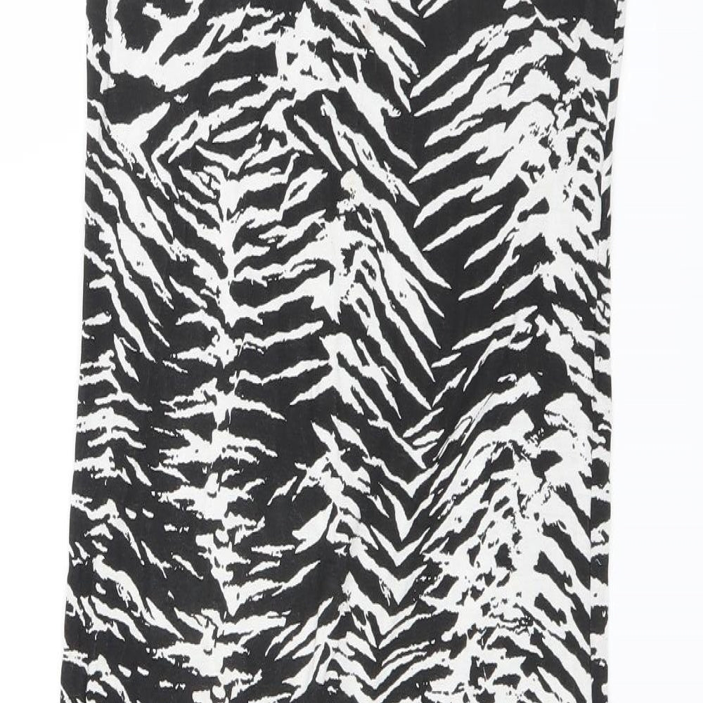 CAMEO ROSE Womens Black Animal Print  T-Shirt Dress  Size M