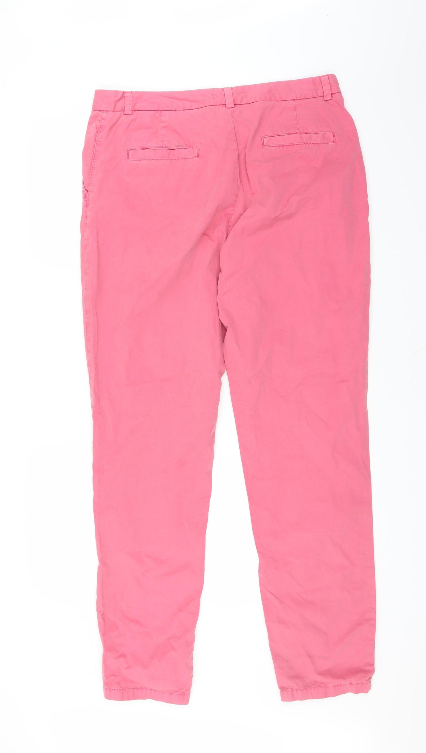 Marks and Spencer Womens Pink   Chino Trousers Size 14 L31 in