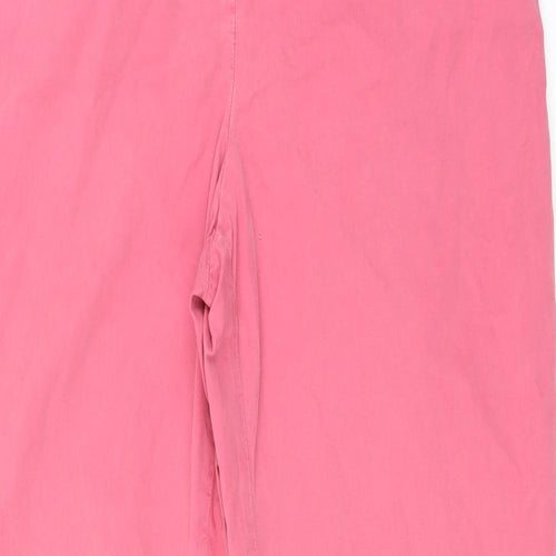 Marks and Spencer Womens Pink   Chino Trousers Size 14 L31 in