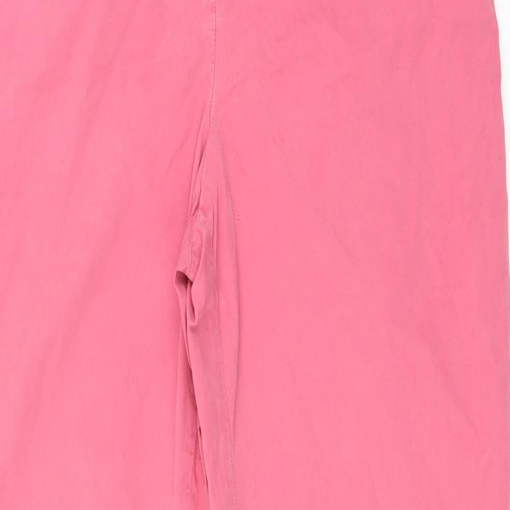 Marks and Spencer Womens Pink   Chino Trousers Size 14 L31 in