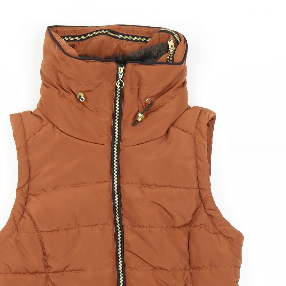 H&M Womens Brown   Gilet Jacket Size M