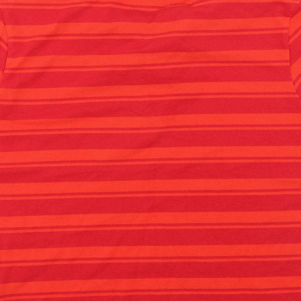 Slazenger Mens Red Striped   Polo Size S
