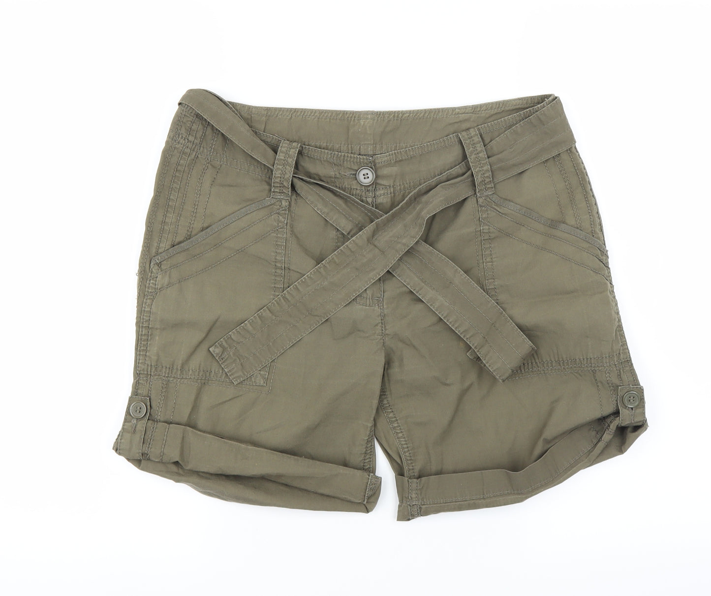 Marks and Spencer Womens Green   Cargo Shorts Size 10