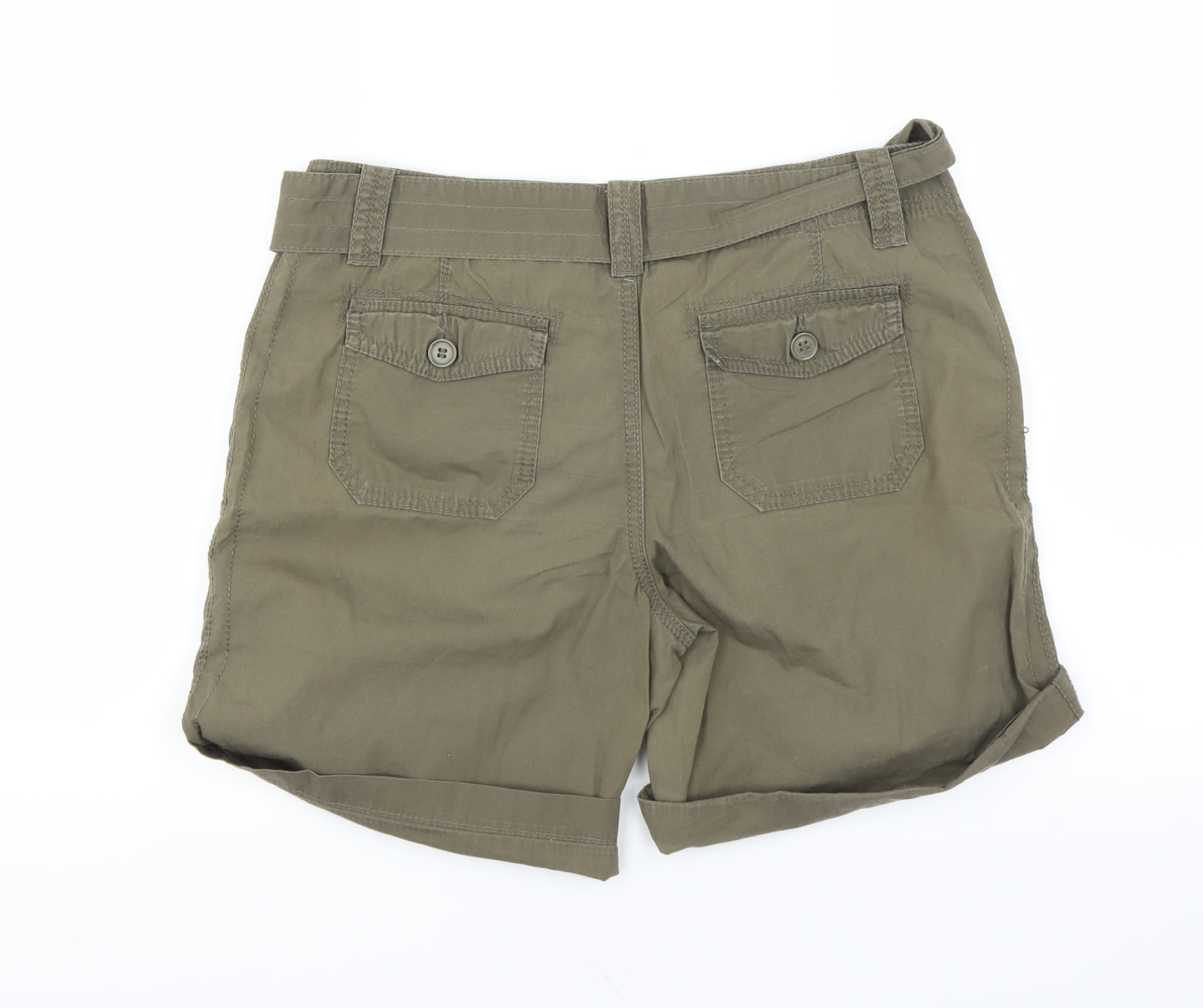 Marks and Spencer Womens Green   Cargo Shorts Size 10