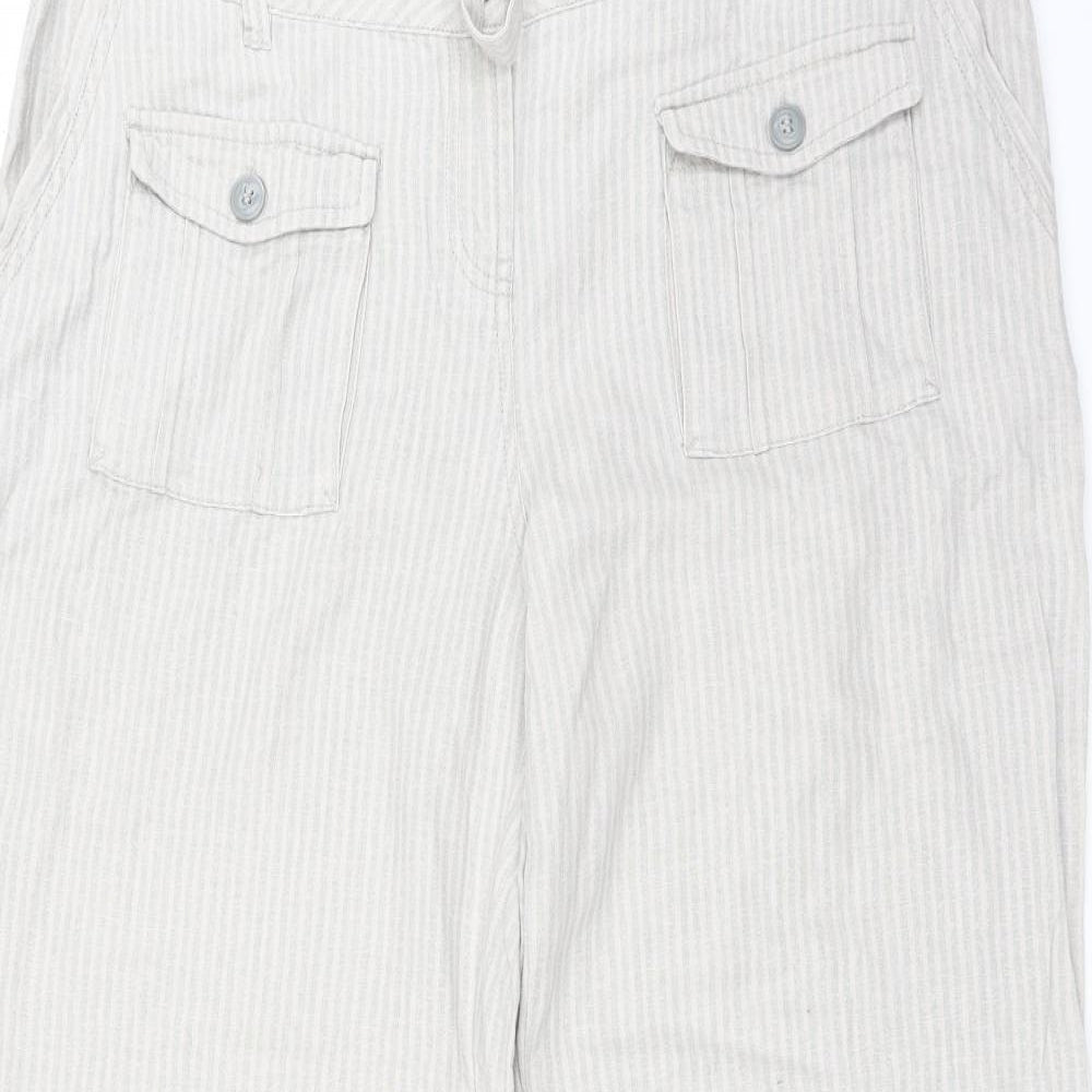 NEXT Womens Blue Striped  Trousers  Size 16 L29 in