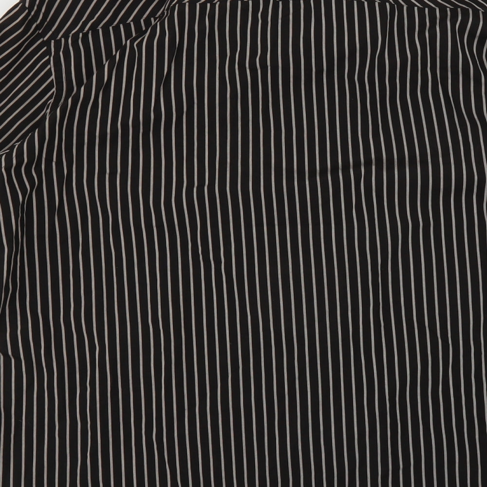NEXT Mens Brown Striped   Button-Up Size L