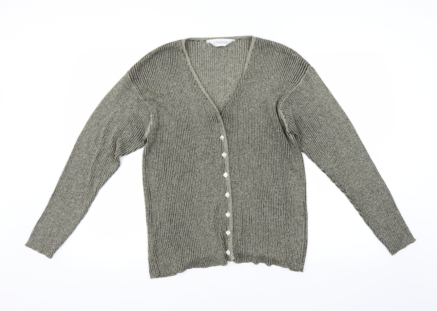 Sensations Womens Gold   Cardigan Jumper