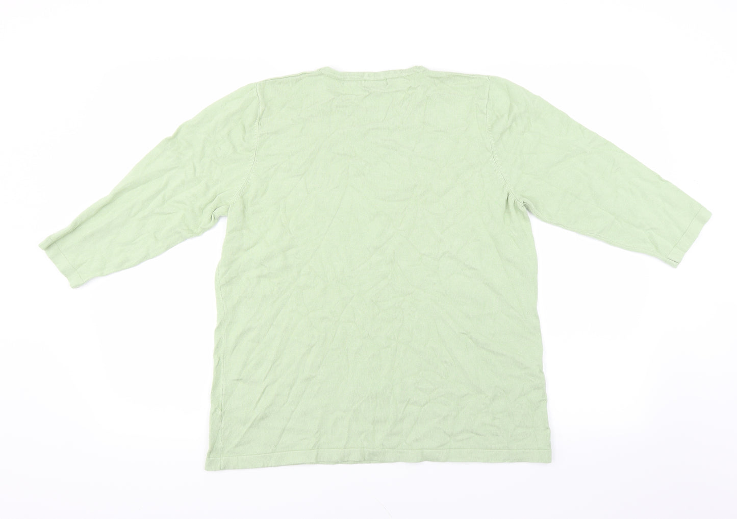 text Womens Green   Pullover Jumper Size L