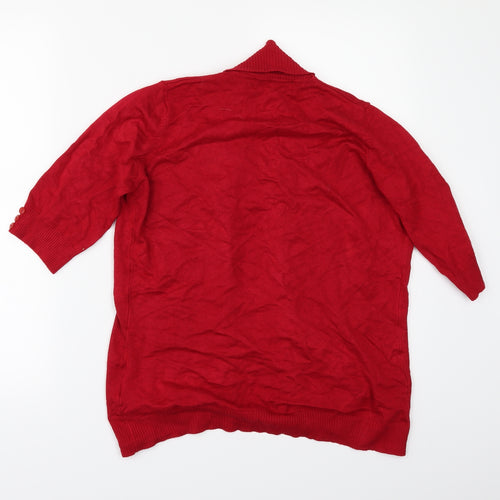 EWM Womens Red   Cardigan Jumper Size S