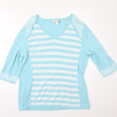 Collection L Womens Blue   Pullover Jumper Size 20