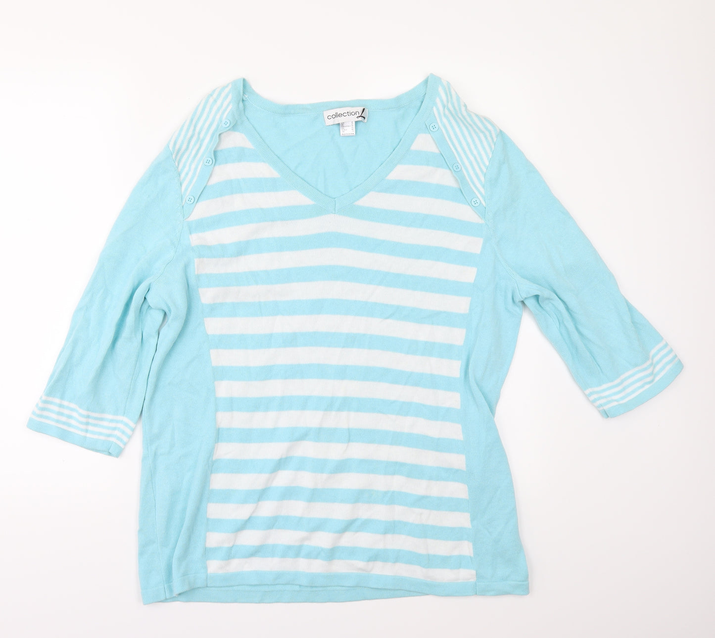 Collection L Womens Blue   Pullover Jumper Size 20