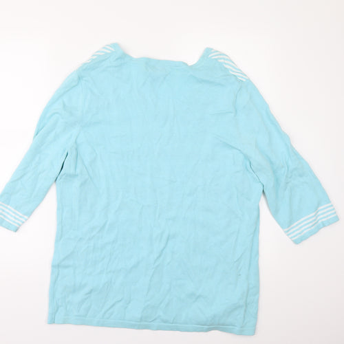 Collection L Womens Blue   Pullover Jumper Size 20