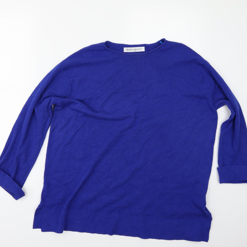 Beauty Women Womens Blue   Pullover Jumper Size M