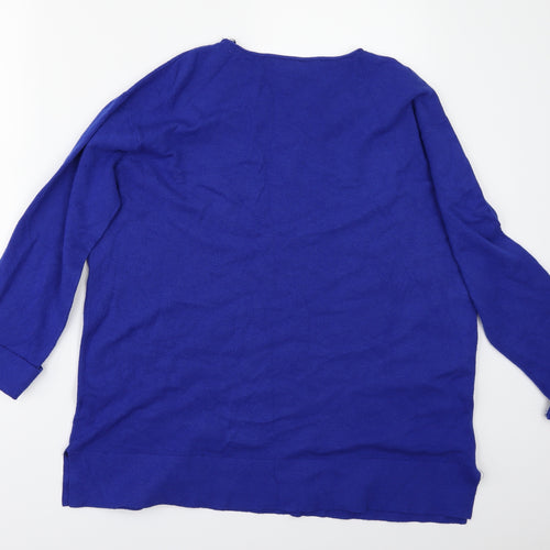 Beauty Women Womens Blue   Pullover Jumper Size M