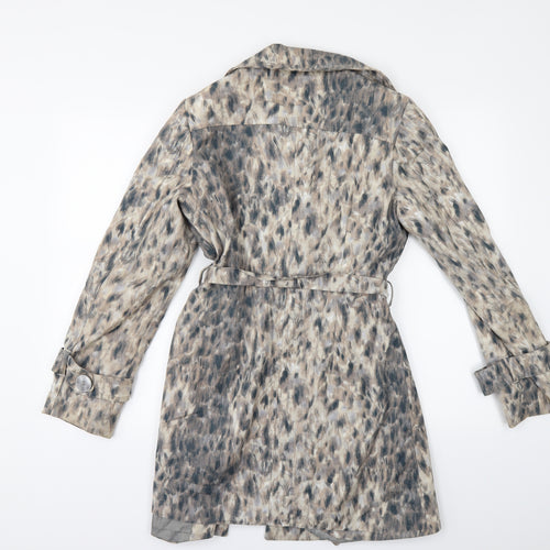 Preworn Womens Beige Animal Print  Jacket  Size 10