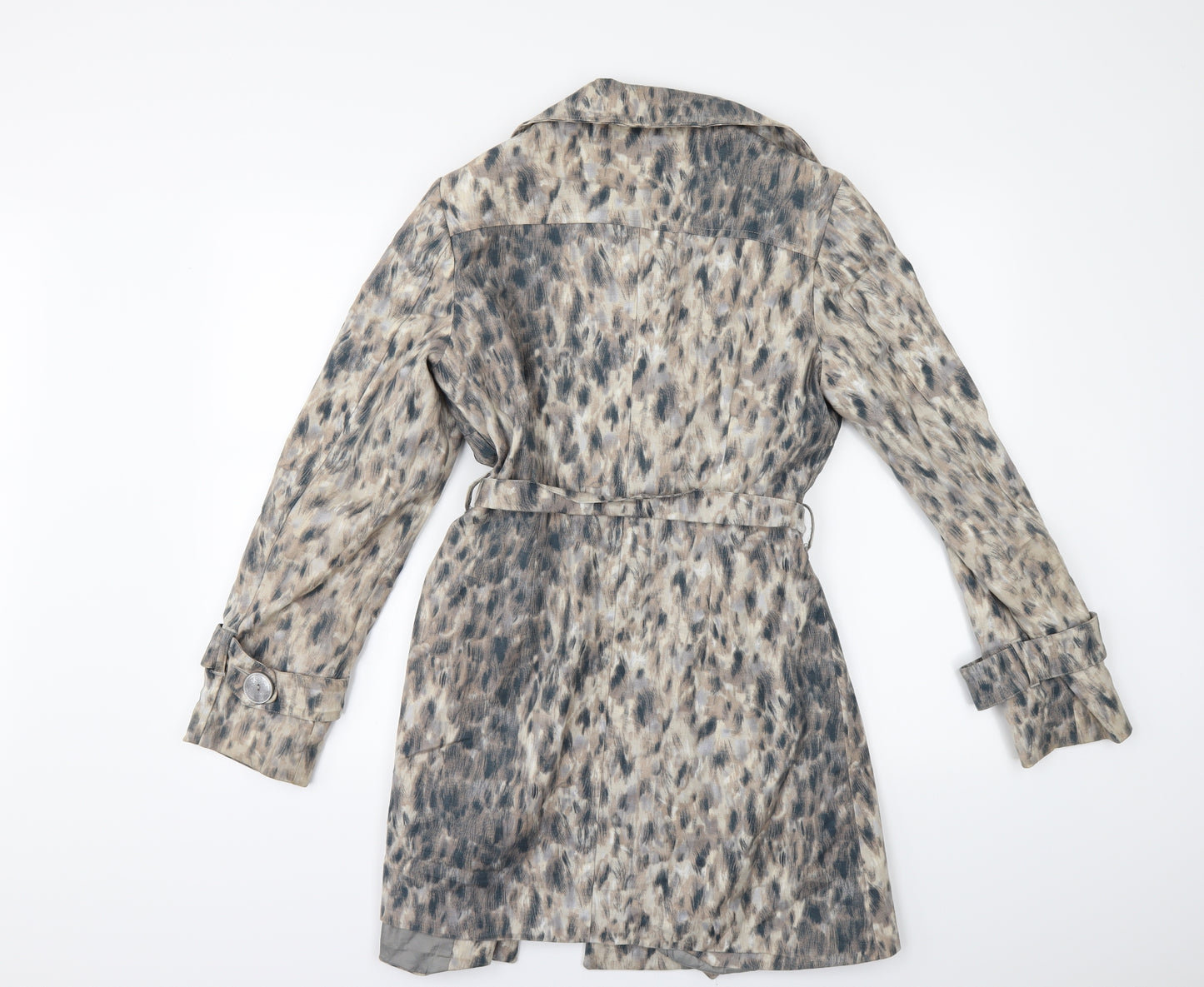 Preworn Womens Beige Animal Print  Jacket  Size 10
