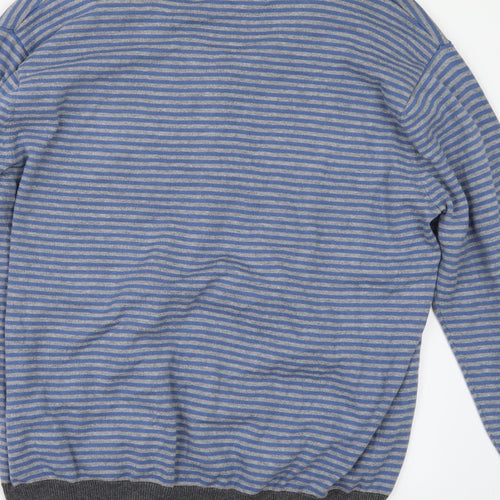 NEXT Mens Blue Striped  Pullover Jumper Size L