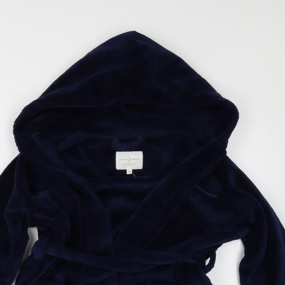 Jasper Conran Boys Blue Solid Fleece  Gown Size 7-8 Years