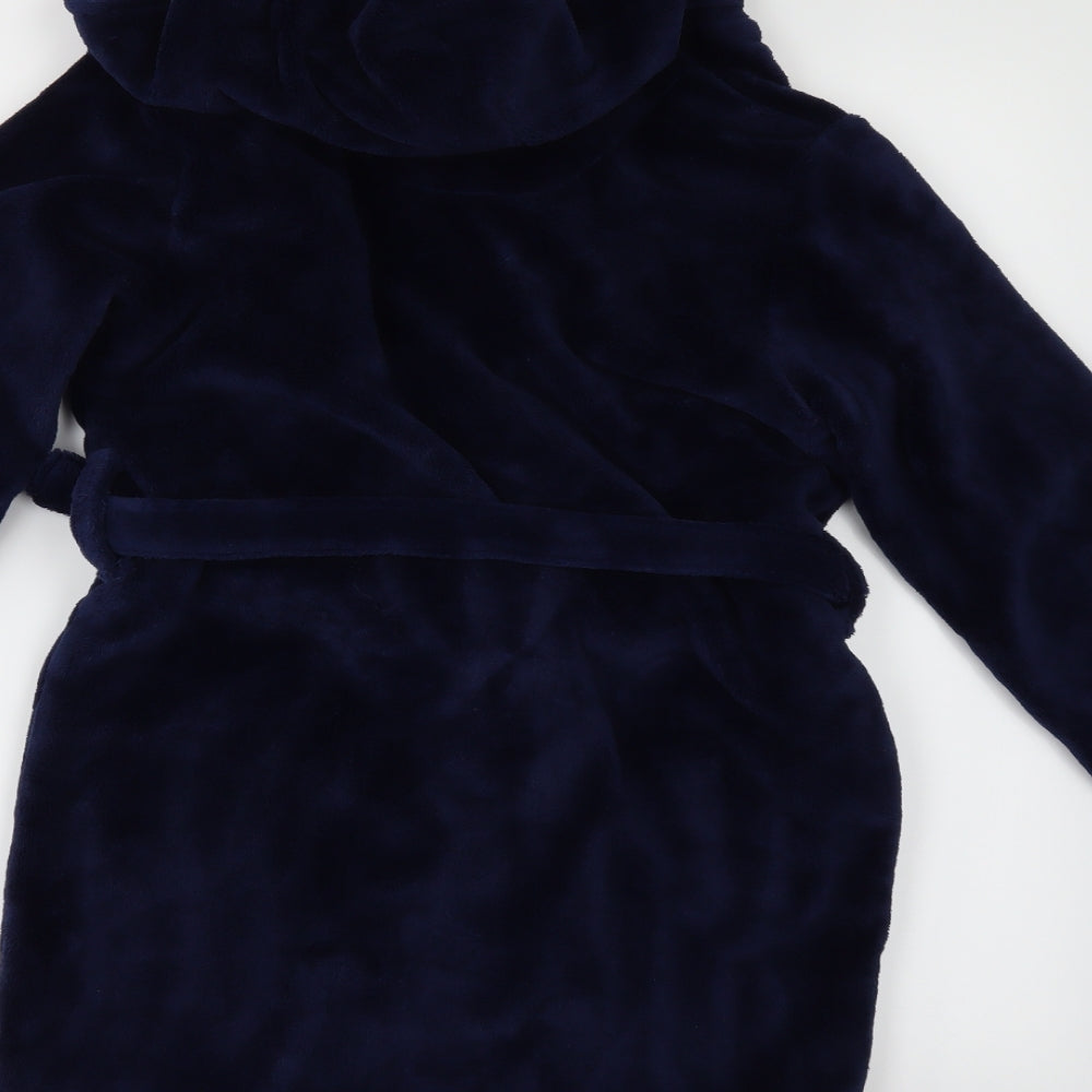 Jasper Conran Boys Blue Solid Fleece  Gown Size 7-8 Years