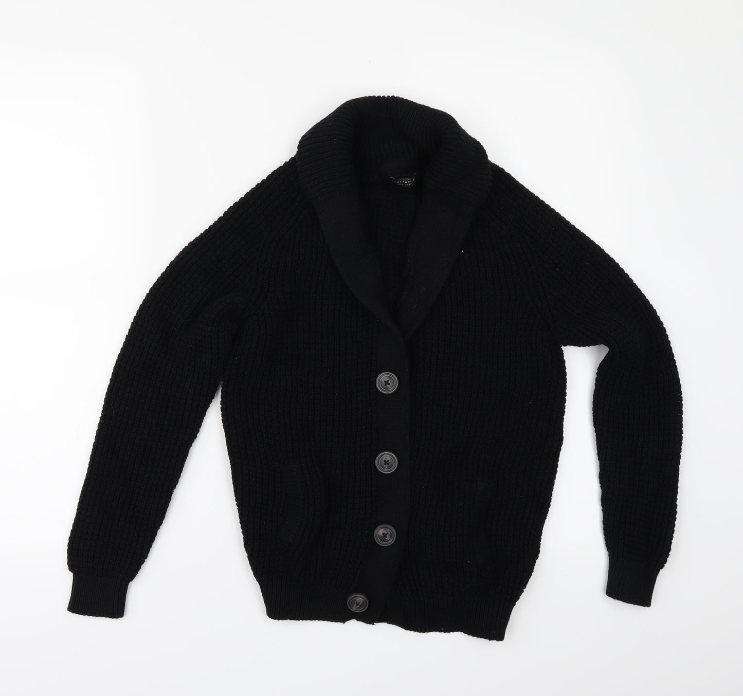 NEXT Boys Black   Cardigan Jumper Size 10 Years