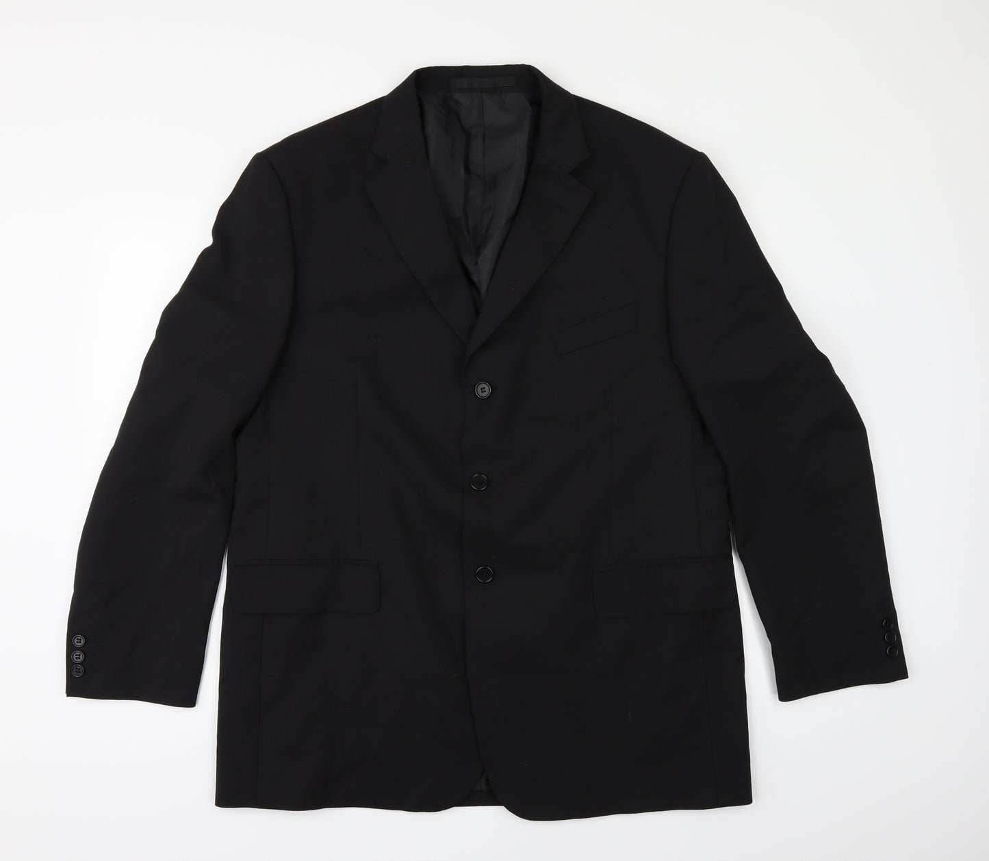 Marks and Spencer Mens Black   Jacket Suit Jacket Size 44