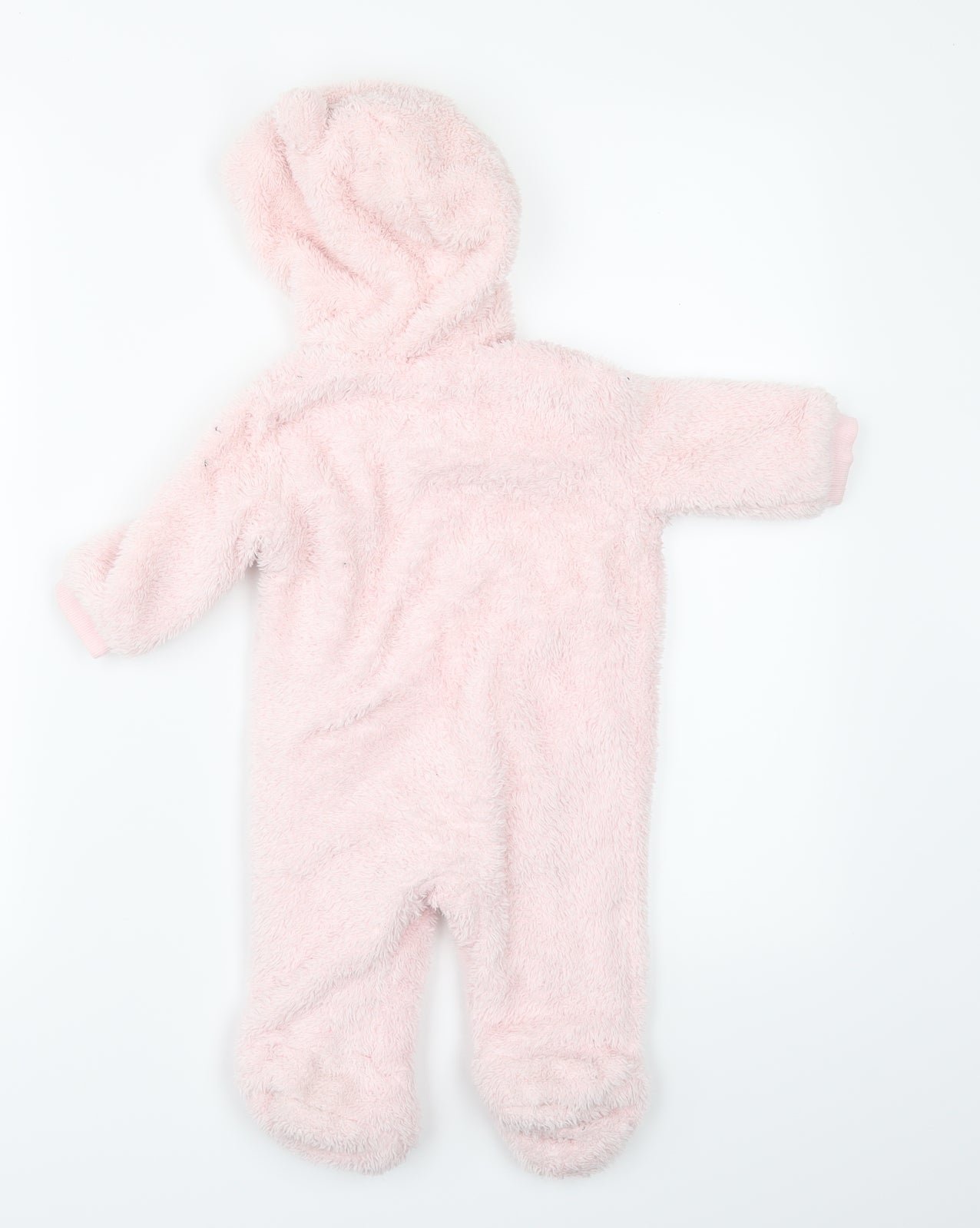 F&F Girls Pink  Fleece Jacket Snowsuit Size 3-6 Months