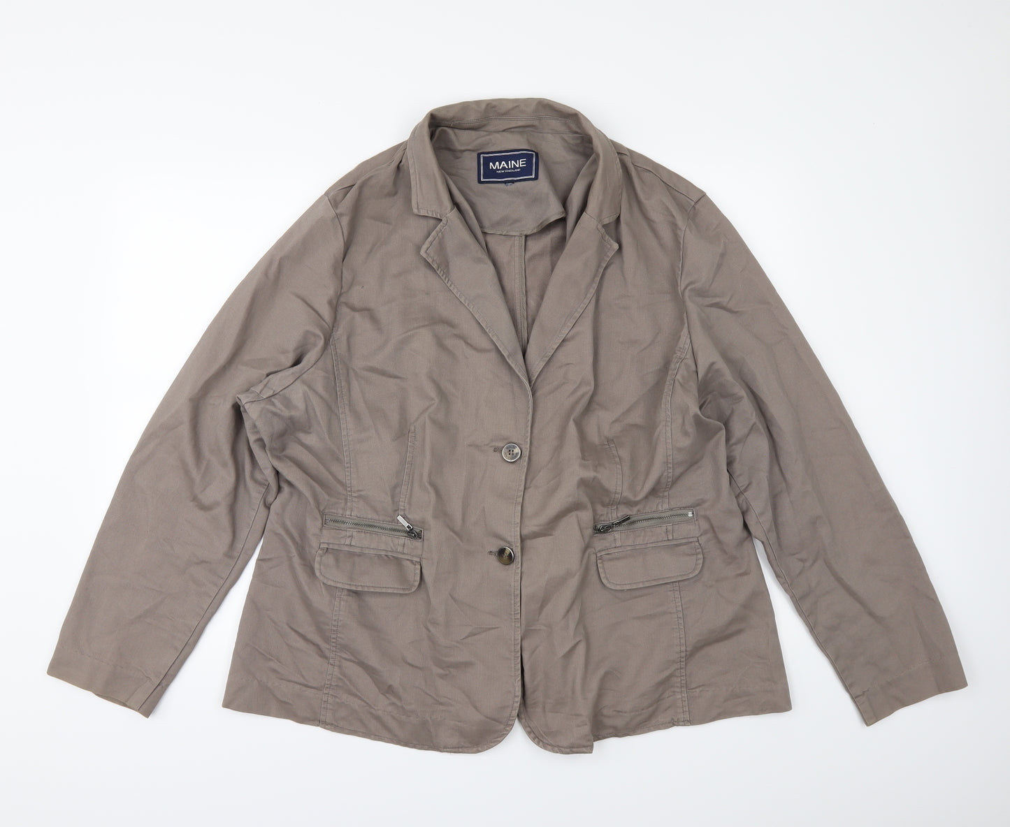 Maine Womens Beige   Jacket  Size 22