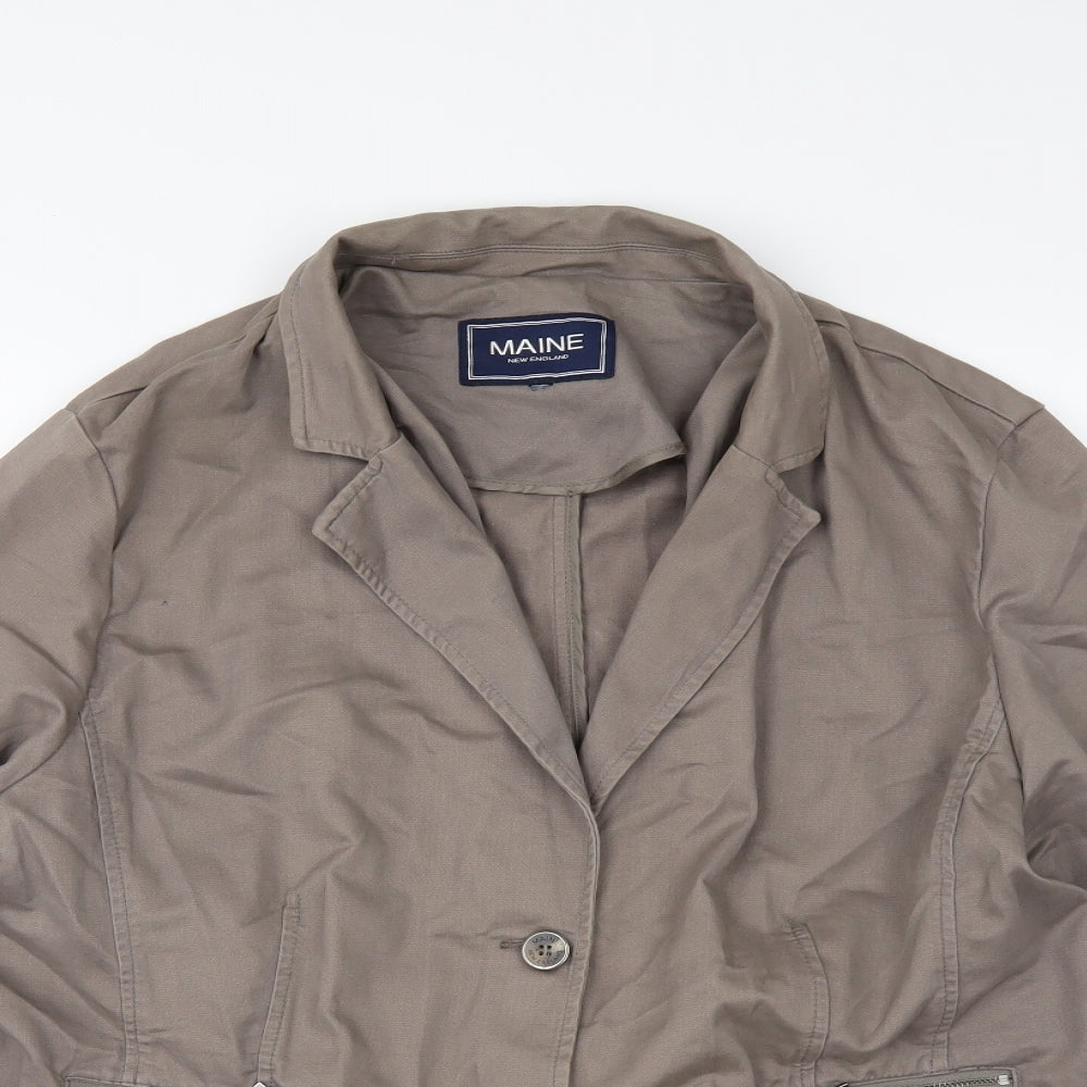 Maine Womens Beige   Jacket  Size 22