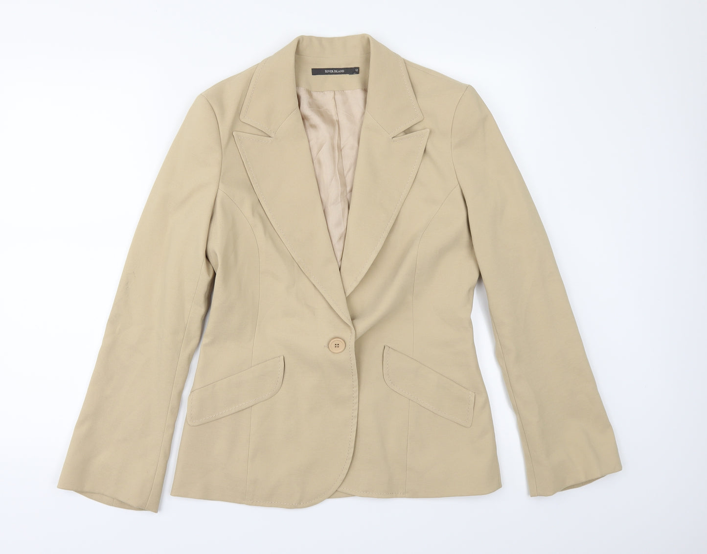 River Island Womens Yellow   Jacket Blazer Size 12