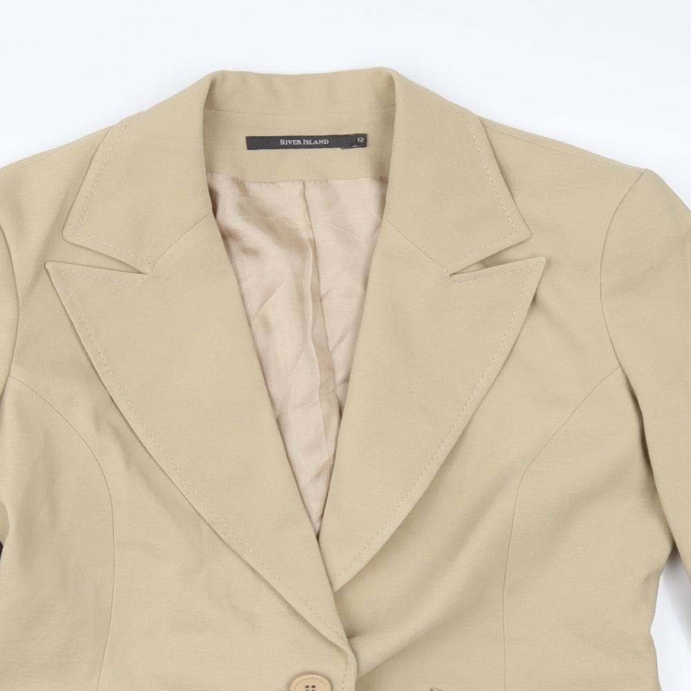 River Island Womens Yellow   Jacket Blazer Size 12