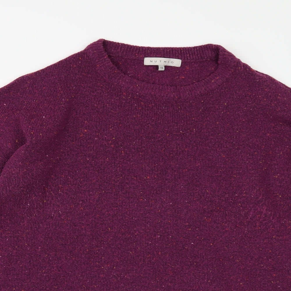 Nutmeg Womens Purple   Pullover Jumper Size 16