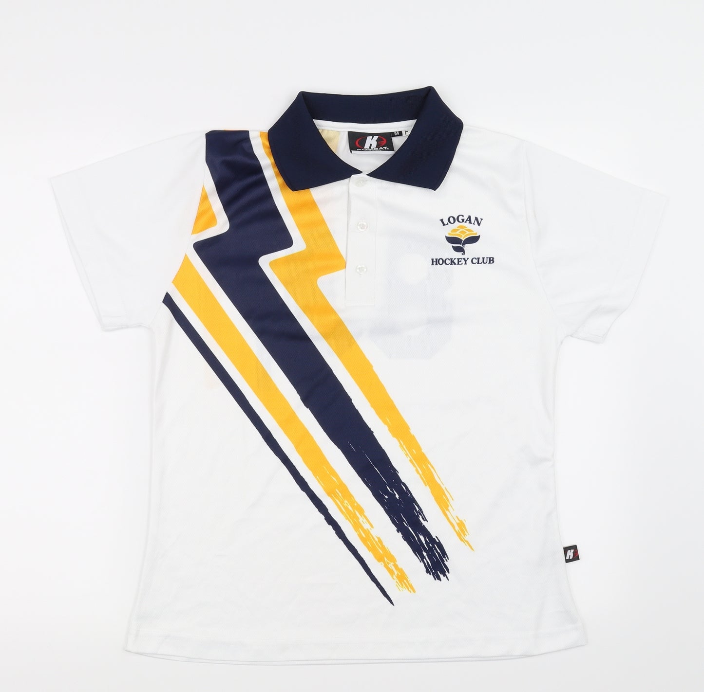 Logan hockey club  Mens White    T-Shirt Size M