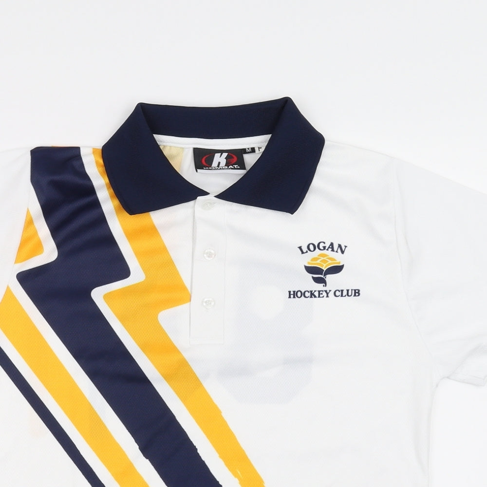 Logan hockey club  Mens White    T-Shirt Size M