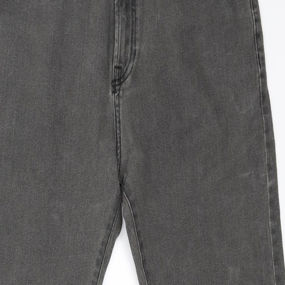 Preworn Mens Grey  Denim Straight Jeans Size 32 in L29 in