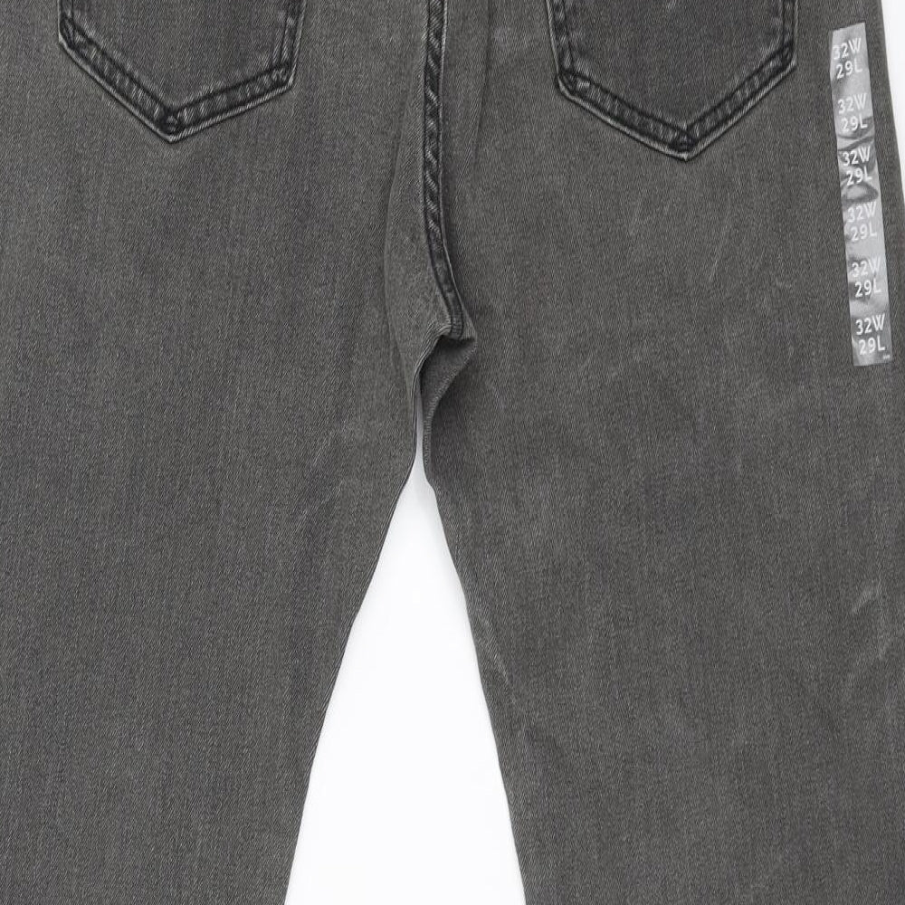 Preworn Mens Grey  Denim Straight Jeans Size 32 in L29 in