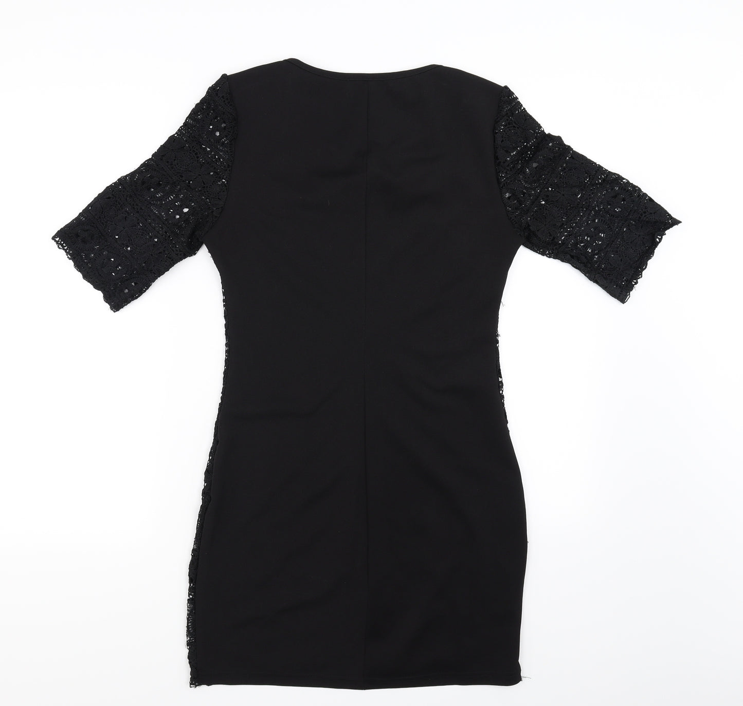 Bain De Nuit Womens Black Floral  Bodycon  Size 8