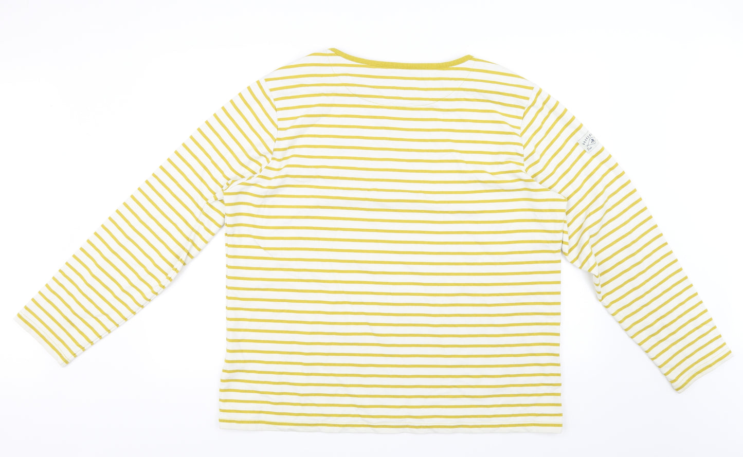 Brakeburn Womens Yellow Striped  Basic T-Shirt Size 18