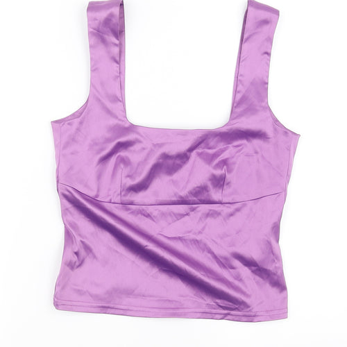 Preworn Womens Purple   Basic T-Shirt Size 10