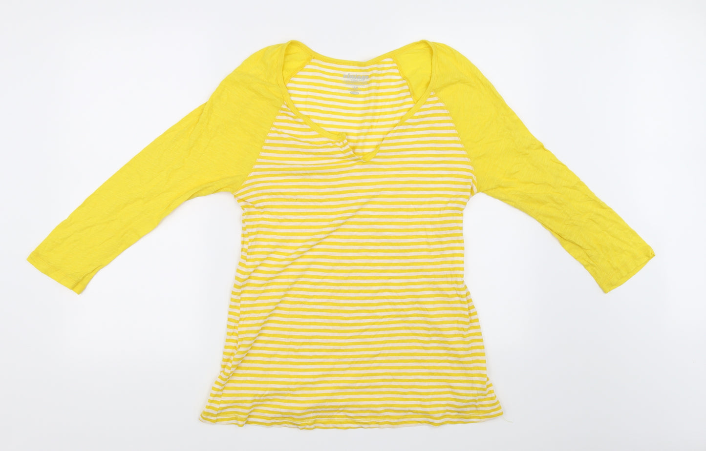 Vintage Womens Yellow   Basic T-Shirt Size L
