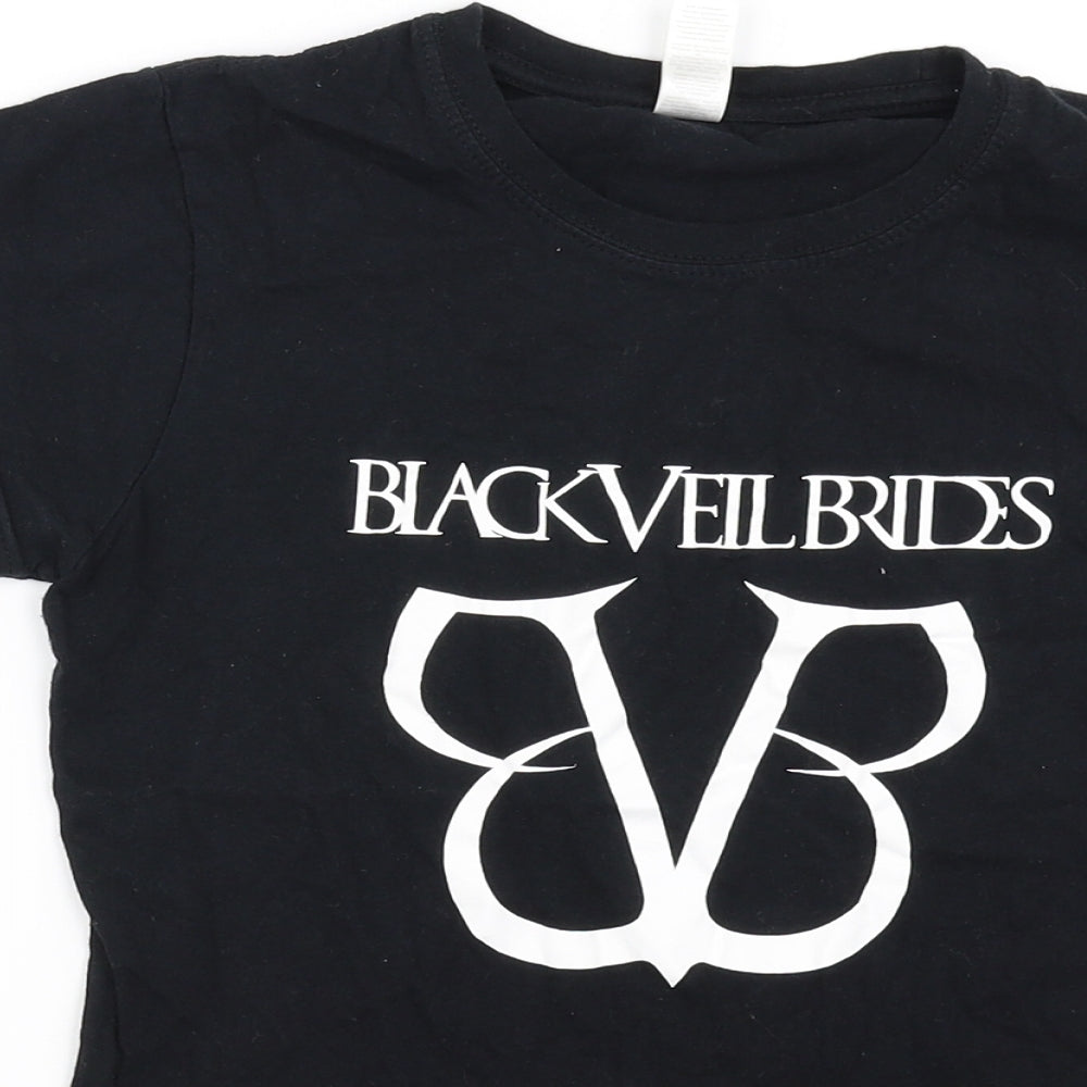 blackveilbrides Womens Black   Basic T-Shirt Size S