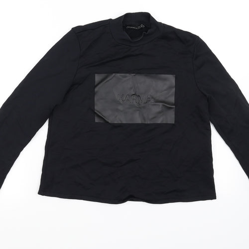 zara W&B Womens Black   Pullover Jumper Size 6