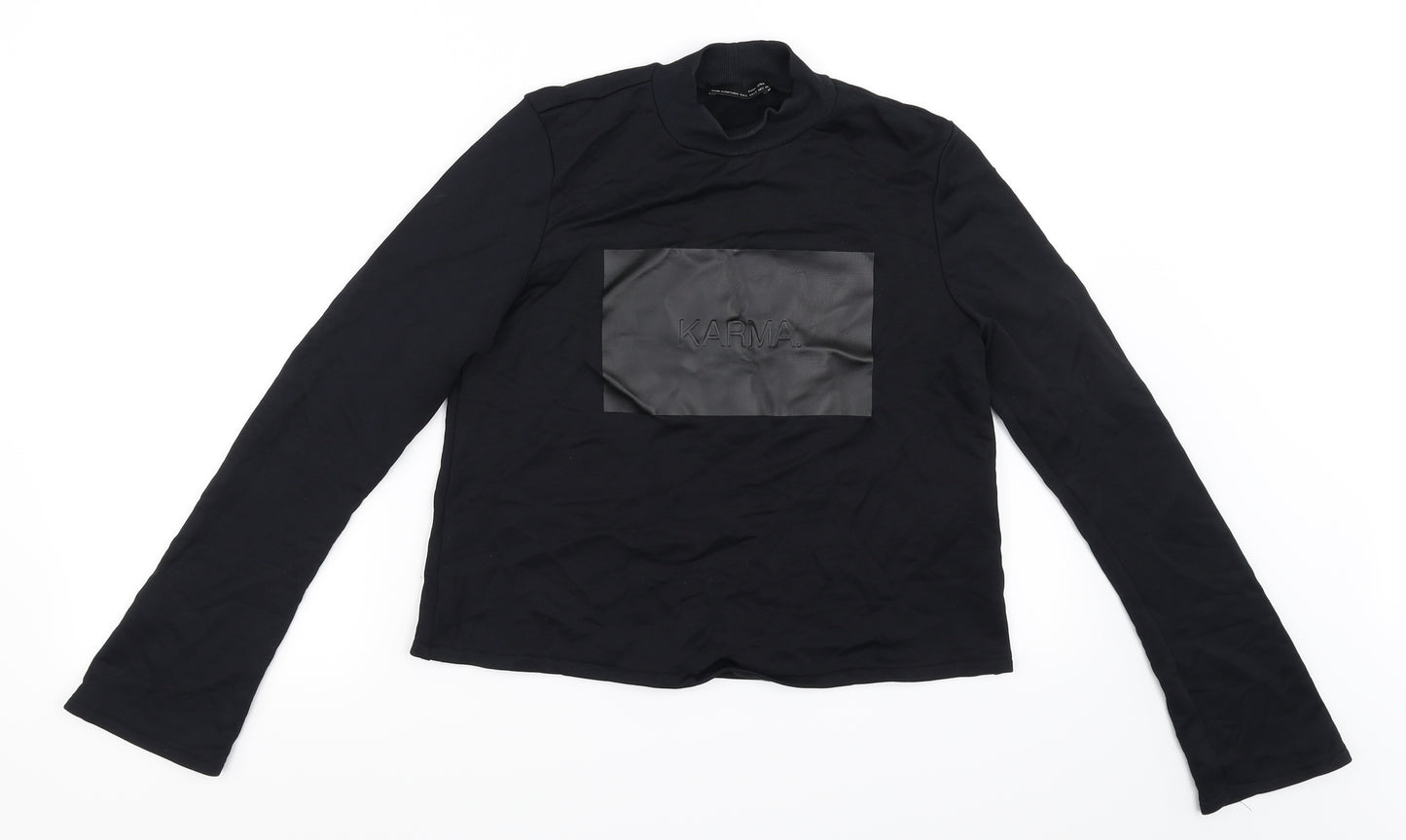 zara W&B Womens Black   Pullover Jumper Size 6