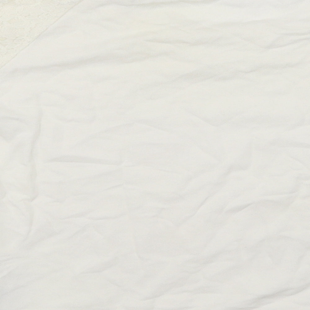 H&M Womens White   Pullover Jumper Size 4