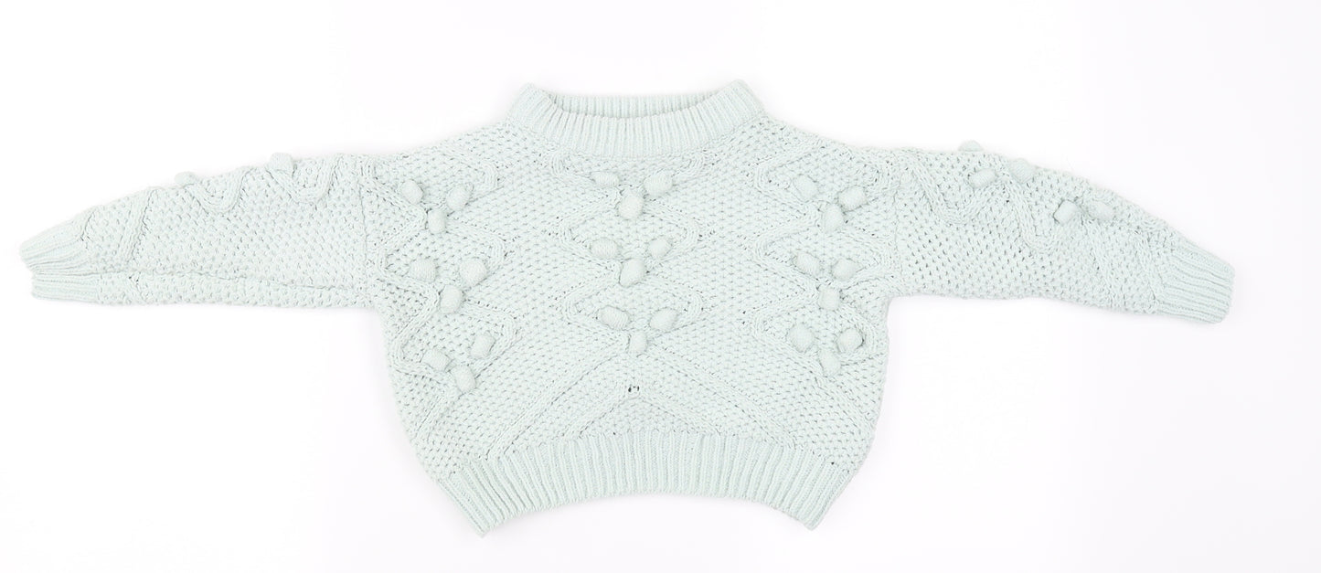 Zara Girls Green   Pullover Jumper Size 6-7 Years