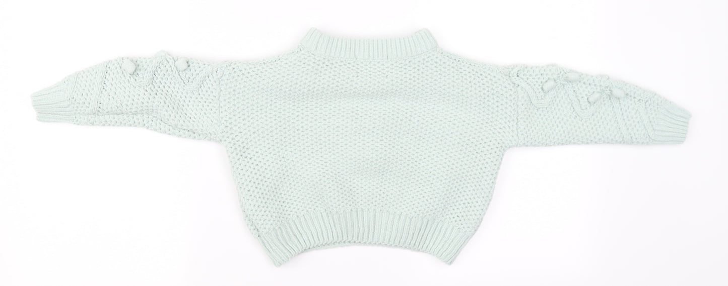 Zara Girls Green   Pullover Jumper Size 6-7 Years