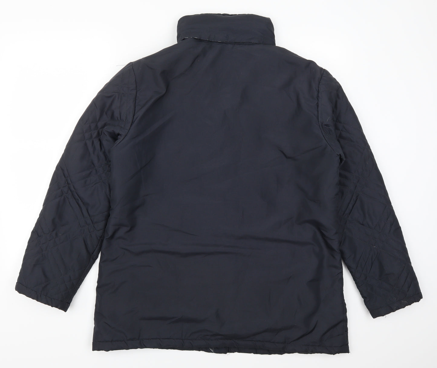Preworn Womens Blue   Quilted Coat Size 14